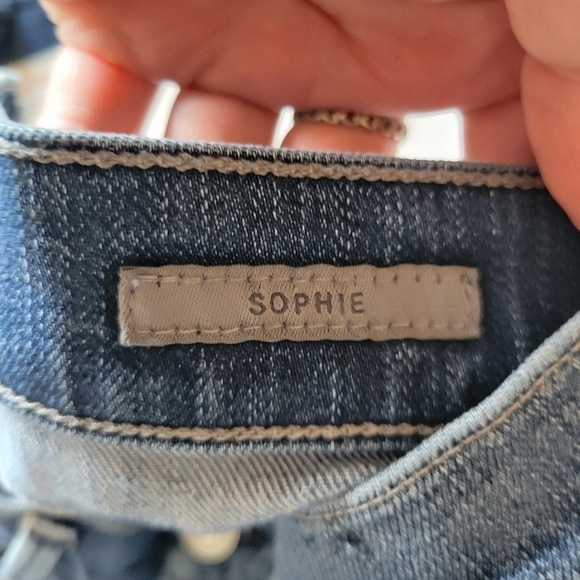 AGOLDE Sophie Distressed Denim Blue Jeans Size 27 - Picture 3 of 7